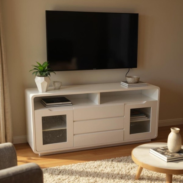 Gloss White Buffet Cabinet 1500mm – Modern Sideboard & TV Stand NZ Gloss White Buffet Cabinet 1500mm – Modern Sideboard & TV Stand NZ