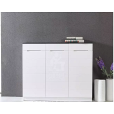 Black & white 3 doors shoe cabinet / storage cabinet