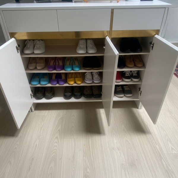 Platinum Shoe Cabinet,W120cm