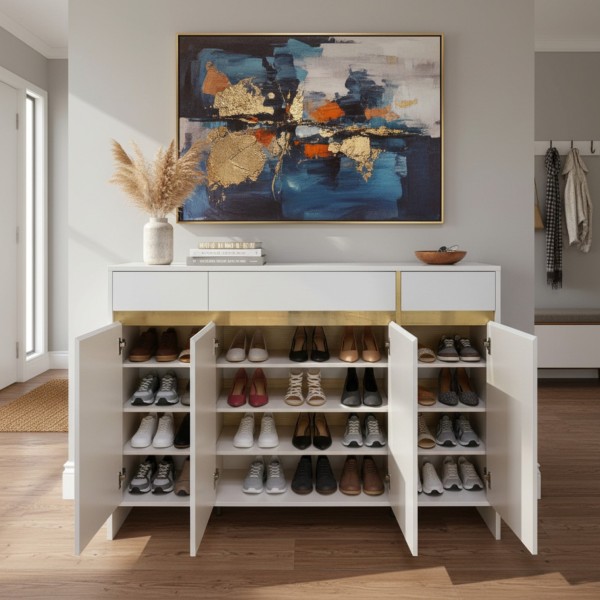 platinum shoe cabinet ,W140cm platinum shoe cabinet ,W140cm