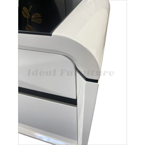 Modern Glass Top Sideboard Cabinet 1500mm – High Gloss White Buffet & TV Stand | NZ Modern Glass Top Sideboard Cabinet 1500mm – High Gloss White Buffet & TV Stand | NZ