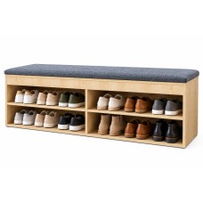 120cm Shoe Rack Bench with Padded Seat – Entryway Shoe Storage