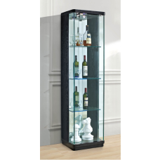 Glass door display cabinet-Gloss black Glass door display cabinet-Gloss black