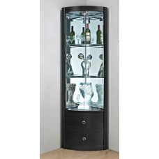 corner display cabinet & 2 drawers 
