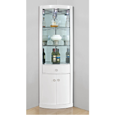 2 doors corner display cabinet
