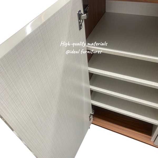 Modern White Marble Top Sideboard Cabinet with Rose Gold Mirror Set – High Gloss Storage Buffet Cabinet | NZ