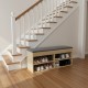  100cm Shoe Rack Bench with Cushion Seat – Entryway Shoe Storage Organizer