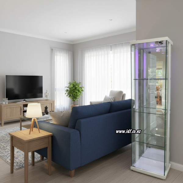 DL500 Glass display cabinet -White 
