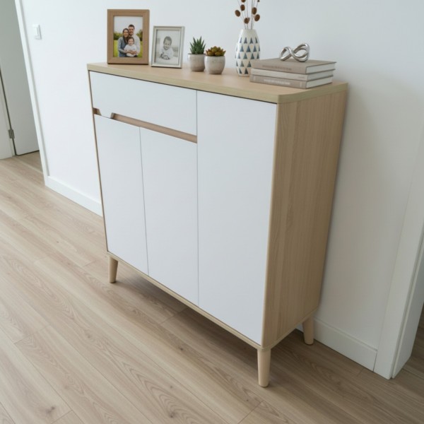 95cm Modern 3 -Door Shoe Cabinet & Drawer 95cm Modern 3 -Door Shoe Cabinet & Drawer