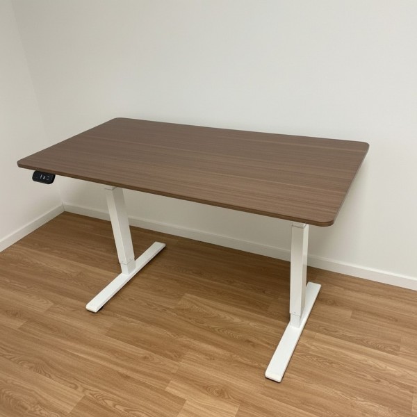 Electric Height Adjustable Standing Desk 1200 x 600mm – Walnut One-Piece Desktop | Sit Stand Office Desk NZ Electric Height Adjustable Standing Desk 1200 x 600mm – Walnut One-Piece Desktop | Sit Stand Office Desk NZ