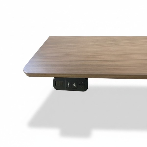 Electric Height Adjustable Standing Desk 1200 x 600mm – Walnut One-Piece Desktop | Sit Stand Office Desk NZ