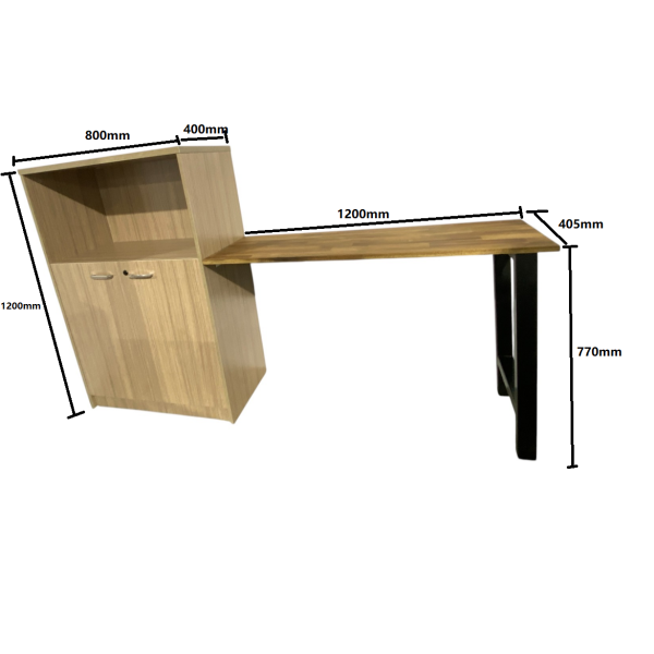 Computer desk with storage cabinet 