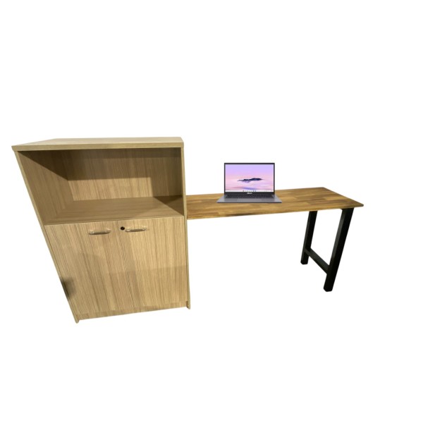 Computer desk with storage cabinet 