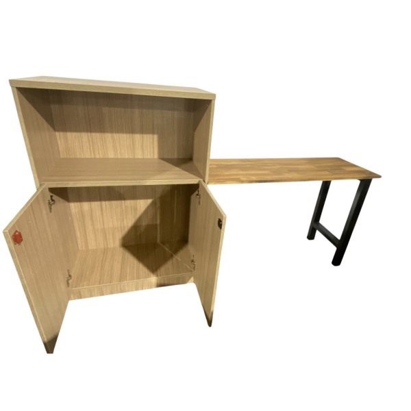 Computer desk with storage cabinet 