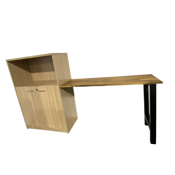 Computer Desk with Lockable Storage Cabinet – 2000mm Overall Workstation