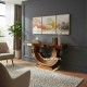 Luxury Rose Gold Console Table & 3 Piece Golden Wall Art Set – Mirrored Entryway Furniture NZ