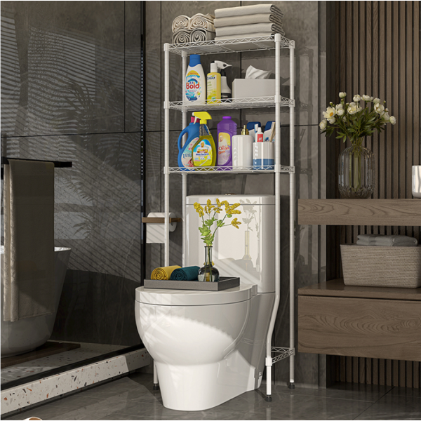 3-Tier Over-Toilet Storage Rack - Bathroom Space Saver Organiser