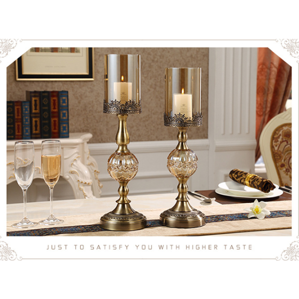 Glass candle holders