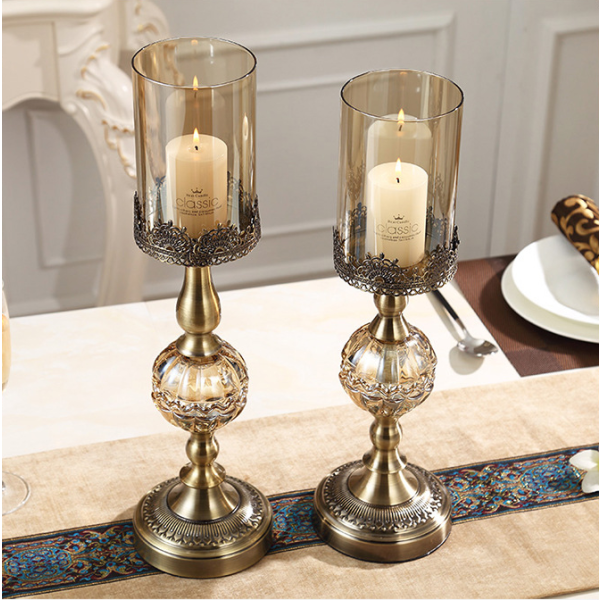 Glass candle holders