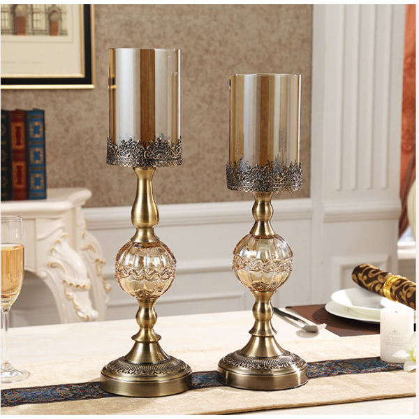 Glass candle holders