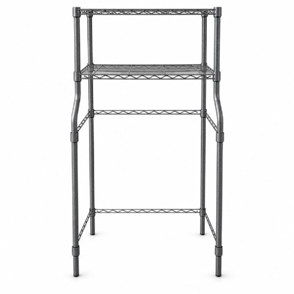 2-Tier Over Washing Machine Storage Rack – Dark Grey 2-Tier Over Washing Machine Storage Rack – Dark Grey