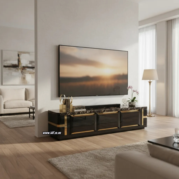 Large smart TV cabinet with Marble Top 