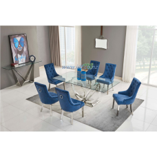 Bahamas clear glass dining table 