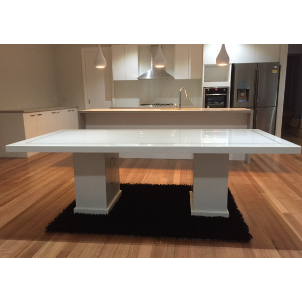2 Base marble dining table 