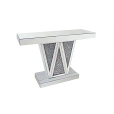 Mirrored glass console table 
