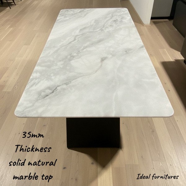 Elegant 1800mm Marble Top Dining Table - Seats 6-8 - Modern NZ Style