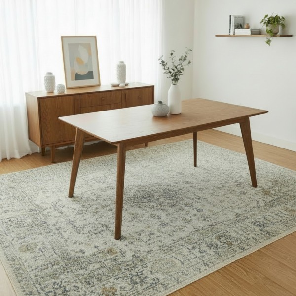 Ava 160cm Solid Ash Wood Dining Table – 6 Seater Wooden Dining Table NZ