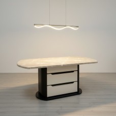 Knoll Marble Top Dining Table with Storage – 160cm 6 Seater