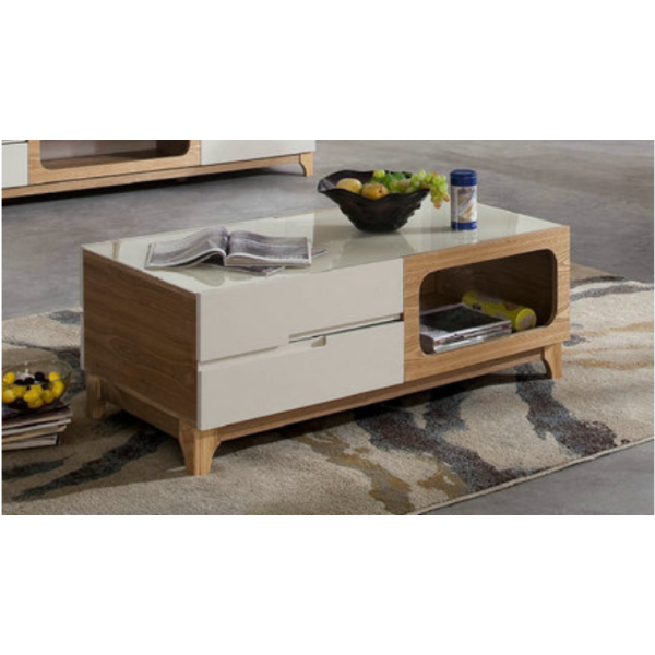 Cabin glass top coffee table
