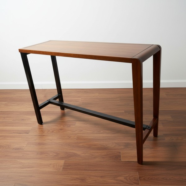 Premium Rosewood & Metal Bar Table