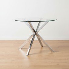 Maestro glass round dining table 