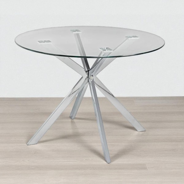 Maestro glass round dining table 