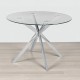 Maestro glass round dining table 