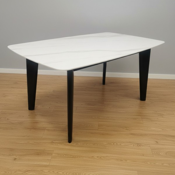 Modern White Sintered Stone Dining Table -160cm Modern White Sintered Stone Dining Table -160cm