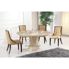 Beige Round marble dining table-130cm Beige Round marble dining table-130cm