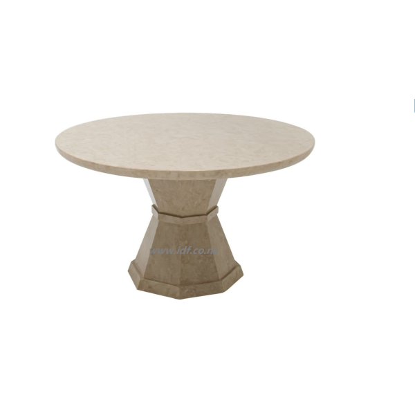 Beige Round marble dining table-130cm Beige Round marble dining table-130cm