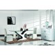 1800mm Tempered glass top dining table 