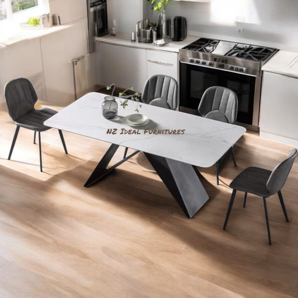 Melati sintered stone top dining table 