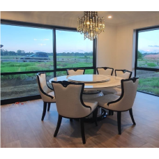 Coral marble top round table Coral marble top round table