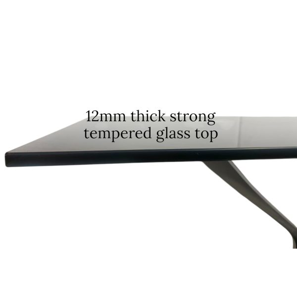 Modern 180cm Black Glass Dining Table – 12mm Tempered Glass & High Gloss Pedestal Base Modern 180cm Black Glass Dining Table – 12mm Tempered Glass & High Gloss Pedestal Base