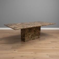 Luxury Emperador Marble Dining Table 200cm | Natural Marble 8 Seater Dining Table NZ
