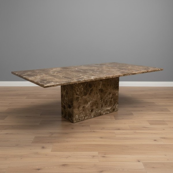 Luxury Emperador Marble Dining Table 200cm | Natural Marble 8 Seater Dining Table NZ