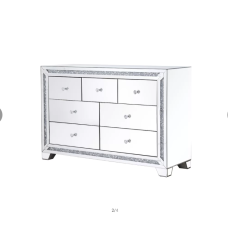 Mirrored Crushed Crystal 7 Drawer dressing cabinet Mirrored Crushed Crystal 7 Drawer dressing cabinet