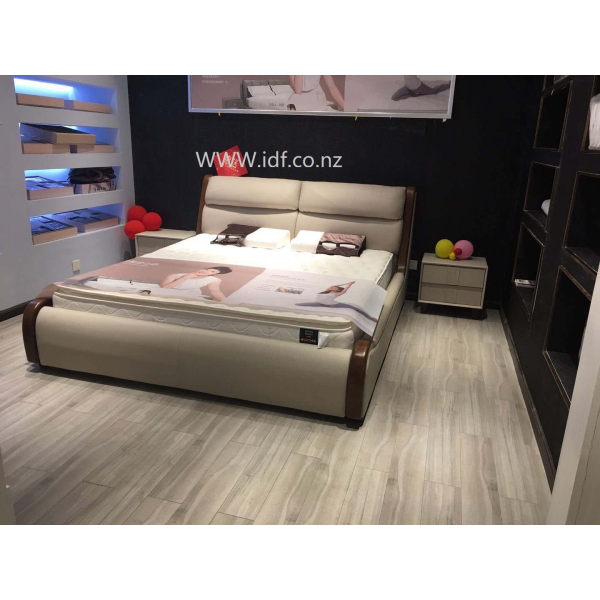  Nordic style leather bed frame -Super king
