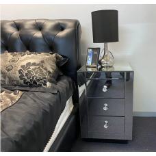 3 drawers mirrored glass bedside cabinet 3 drawers mirrored glass bedside cabinet