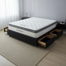 NZ Made Queen Bed Base with 4 Drawers